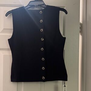 Elegant Black Sleeveless Top
